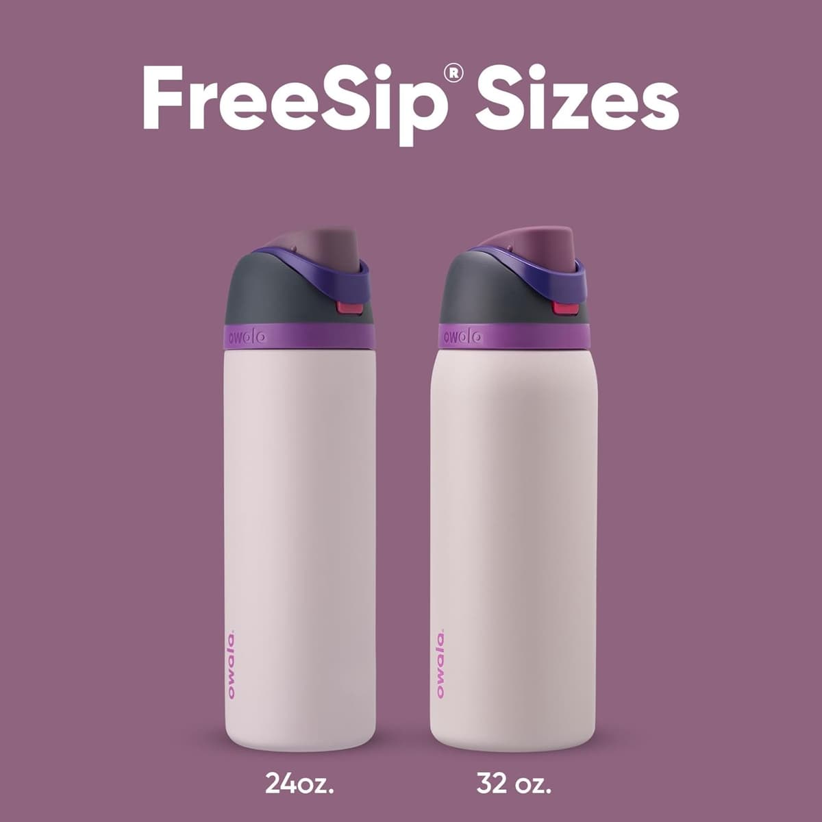 Owala FreeSip Insulated Stainless Steel Water Bottle with Straw for Sports and Travel, Leak Proof, BPA-Free, 710ml, Dreamy Field — view 4