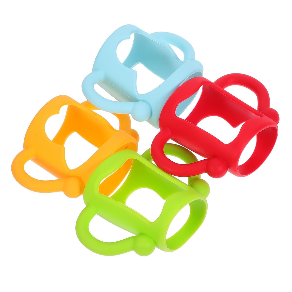 ULTECHNOVO 4 Pcs Universal Silicone Baby Bottle Handles, Multi-Functional Bottle Grips Trainer Soft Anti-Slip — view 8