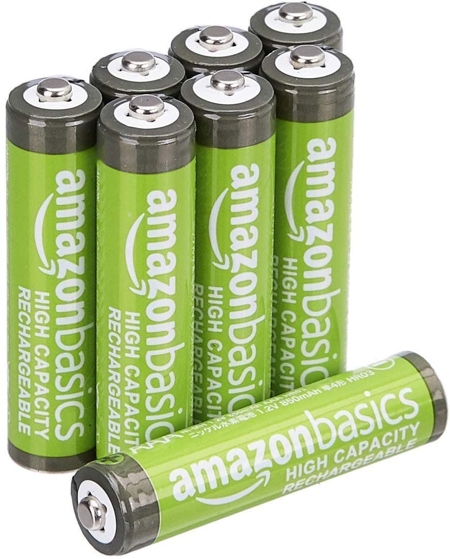 Amazon Basics paquete de 4 pilas AAA NiMH recargables de alta capacidad, 850 mAh, 1,2 V, se recargan hasta 500 veces, precargadas — view 10