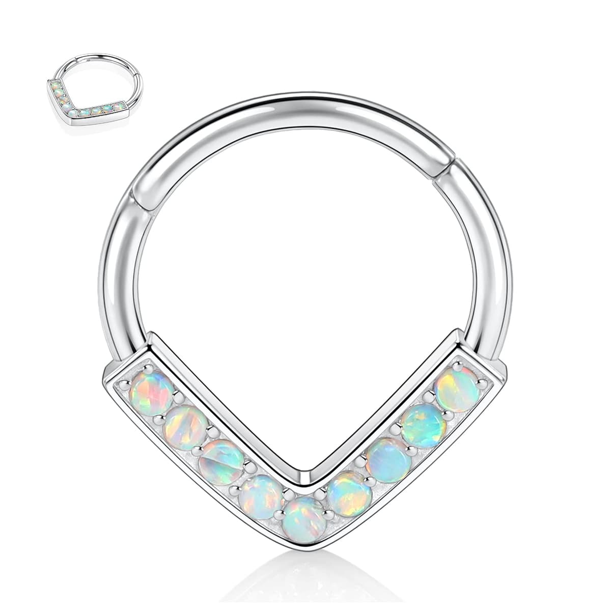 AROWRO 16G Septum & Daith Jewellery - 316L Surgical Steel Septum Rings, Daith Earrings, Nose Rings, Clicker, Rook, Helix, Lobe, Cartilage Piercing Jewellery — view 10