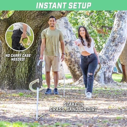 GoSports Steel Horseshoes Outdoor Game Set - Official Size and Weight - Gold & Silver — view 3