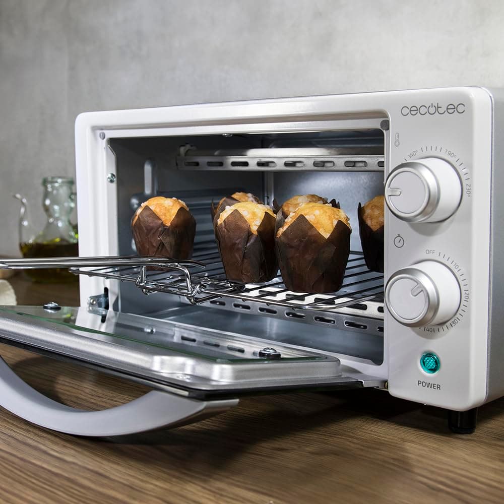 Cecotec Horno de sobremesa Bake&Toast 1090 White, 10 L, 1000 W, Temporizador 60min, Temperatura regulable hasta 230ºC, Bandeja para hornear, parrilla y pinzas. — view 5