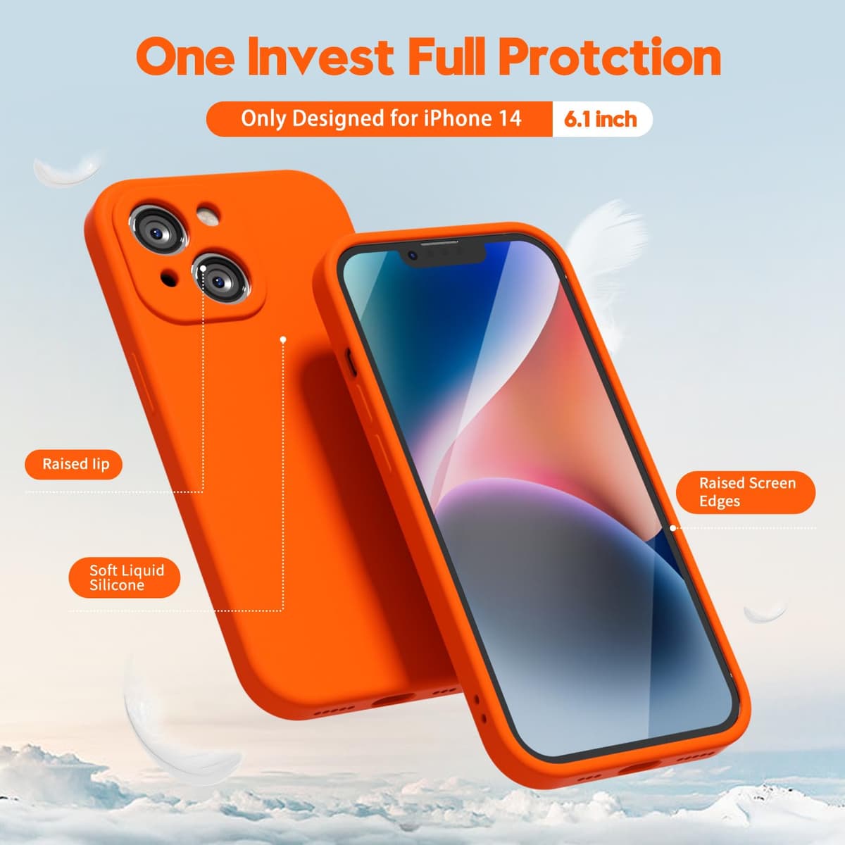 oakxco for iPhone 17 Pro Max Phone Case Liquid Silicone, Cute Thin Slim Grip Soft Rubber Gel for Women Men, Smooth Matte TPU Plain Solid Color Girly Simple Case with Camera Cover, Light Pink — view 1785