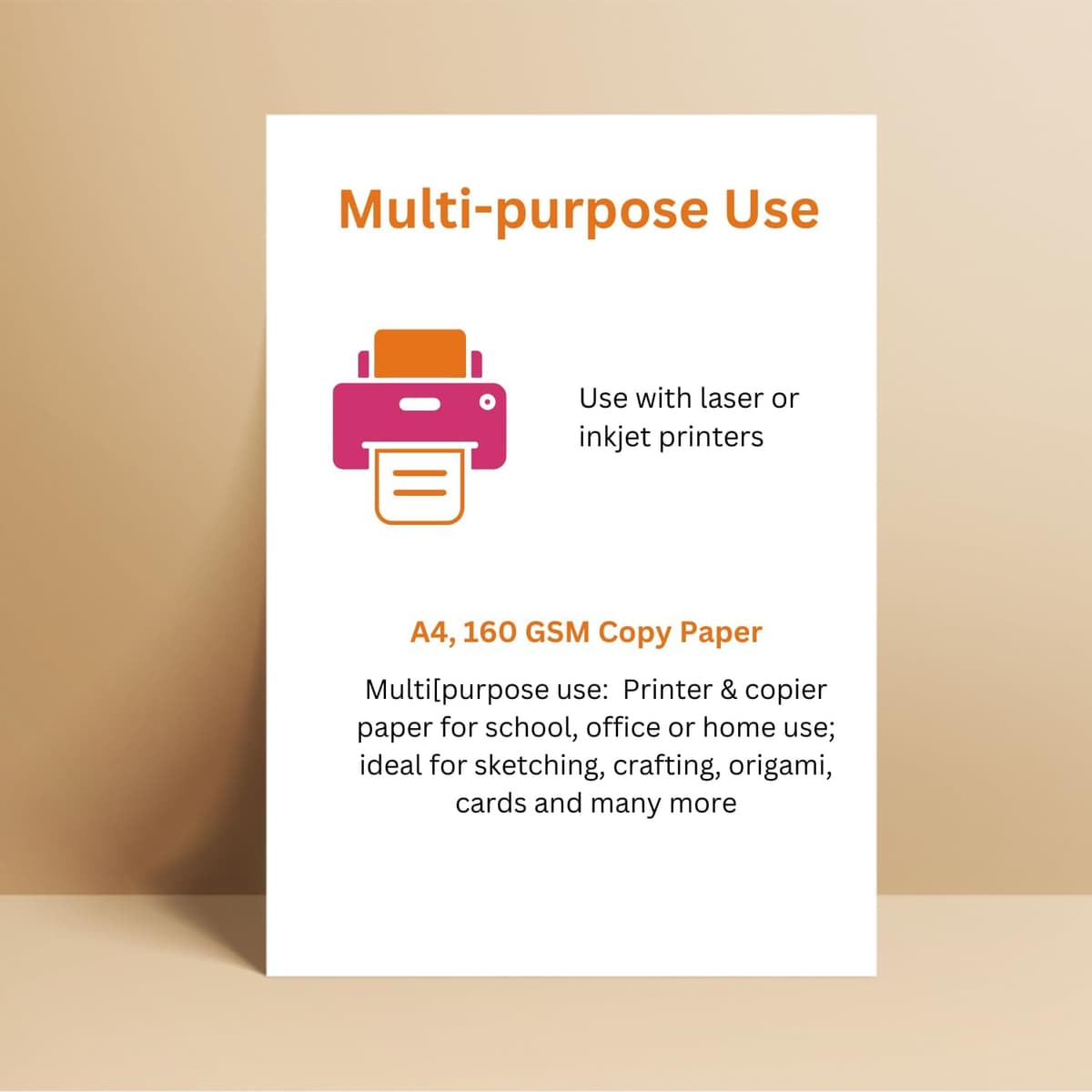 Hawksbill A4 White Card 160Gsm-50 Pack A4 White Cardstock for Printing Card — view 6
