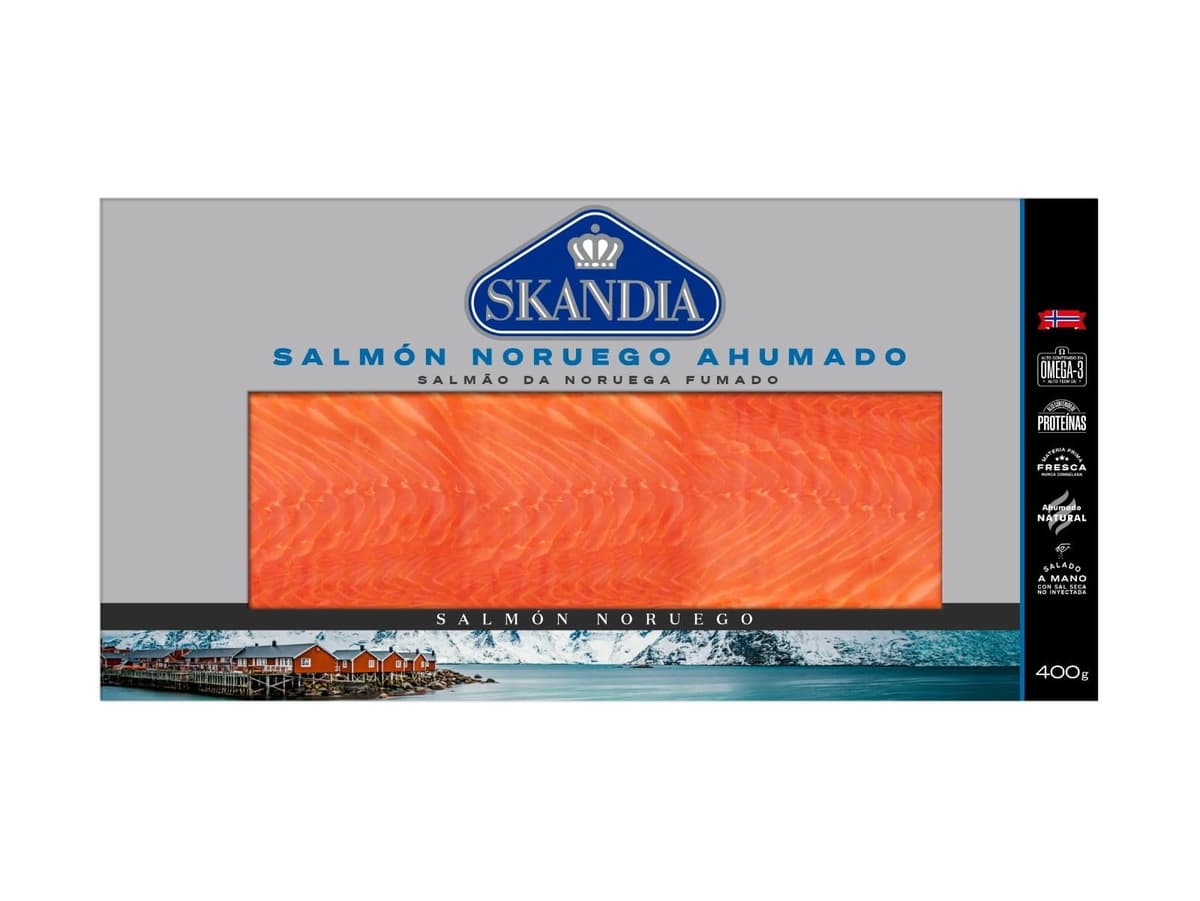 Salmón Noruego Ahumado - Envío 24 h - Salmón Premium Fileteado en lonchas en bandeja (400g) — view 4