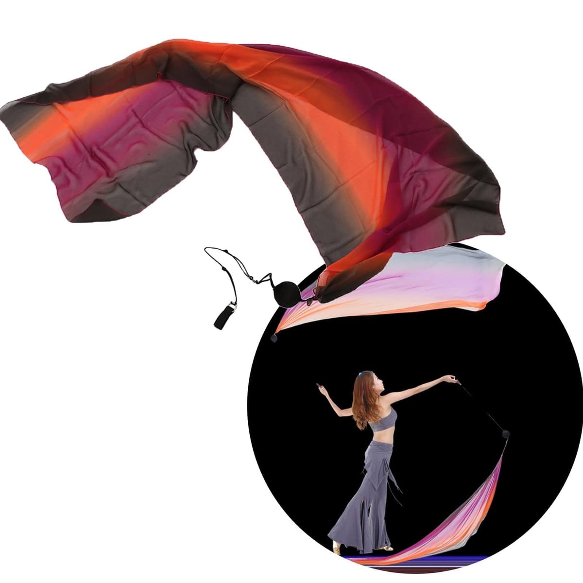 Kit de Bolas de Poi de Seda para Espectáculos de Danza — view 6