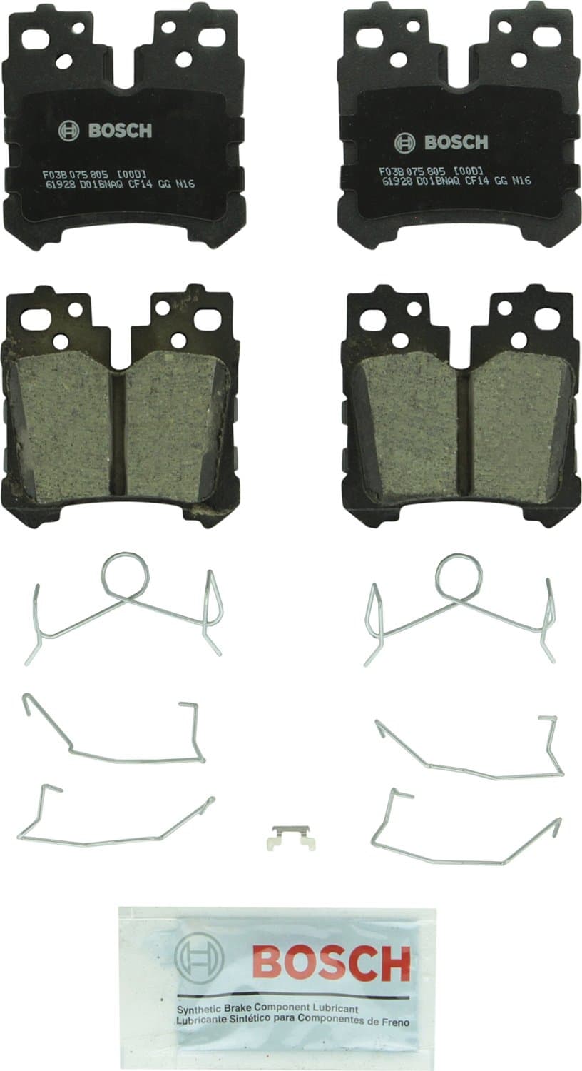 Bosch BC914 QuietCast Premium Ceramic Disc Brake Pad Set For: Acura ILX; Honda Accord, Civic, CR-V, Element, Fit, Front — view 192