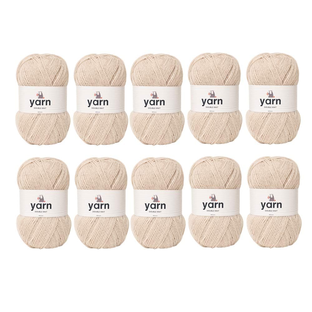 Korbond DK Beige Yarn - 100g Acrylic Wool - Lightweight, Hypoallergenic & Durable Double Knit Crochet Yarn Knitting Wool (290m Total) — view 41