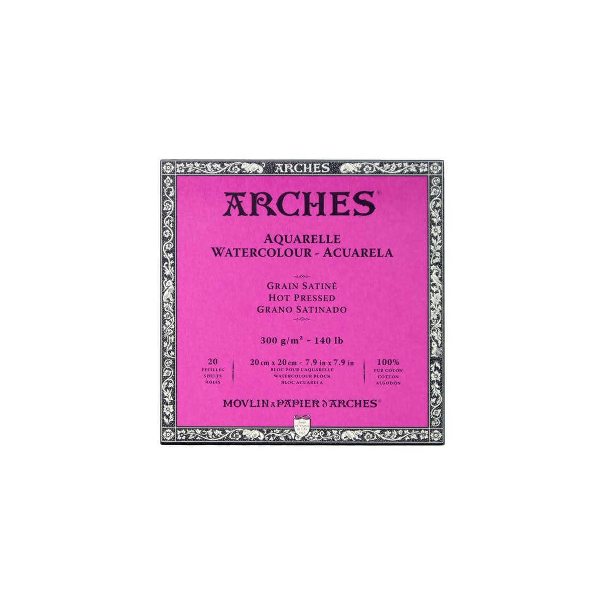 Arches - Papel de acuarela, bloc 12 hojas engomado 1 lado, grano fino, 300 g/m², 23 x 31 cm — view 12