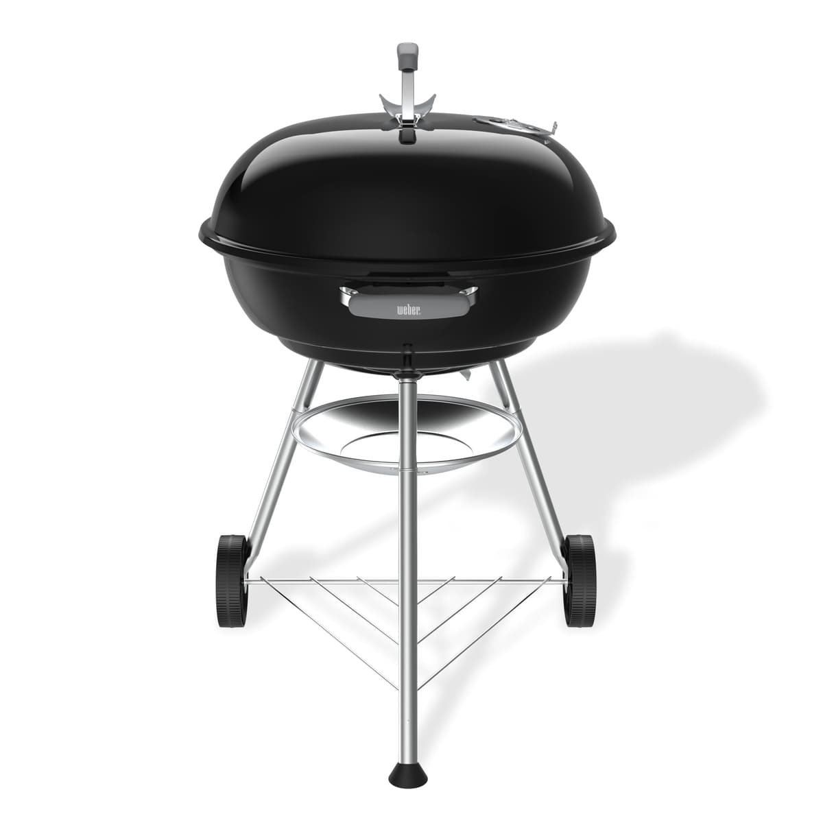 Weber Compact Kettle Charcoal Barbecue (2026 version), 57 cm Cooking Surface, Tripod Stand with Wheels, Heat‑Resistant, Rustproof Design, Chrome‑Plated Three‑Layer Grate, Black (1502061) — view 2