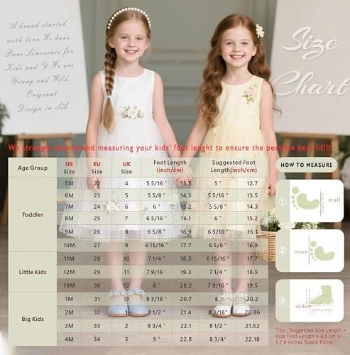 Kiderence Little Toddler Girls Dress Shoes Ballerina Ballet Flats Kids White Mary Janes Size 11 — view 3