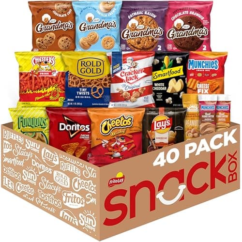 Frito-Lay Ultimate Snack Care Package, Favorites Mix, Variety Assortment of Chips, Cookies, Crackers & More, 40 Count