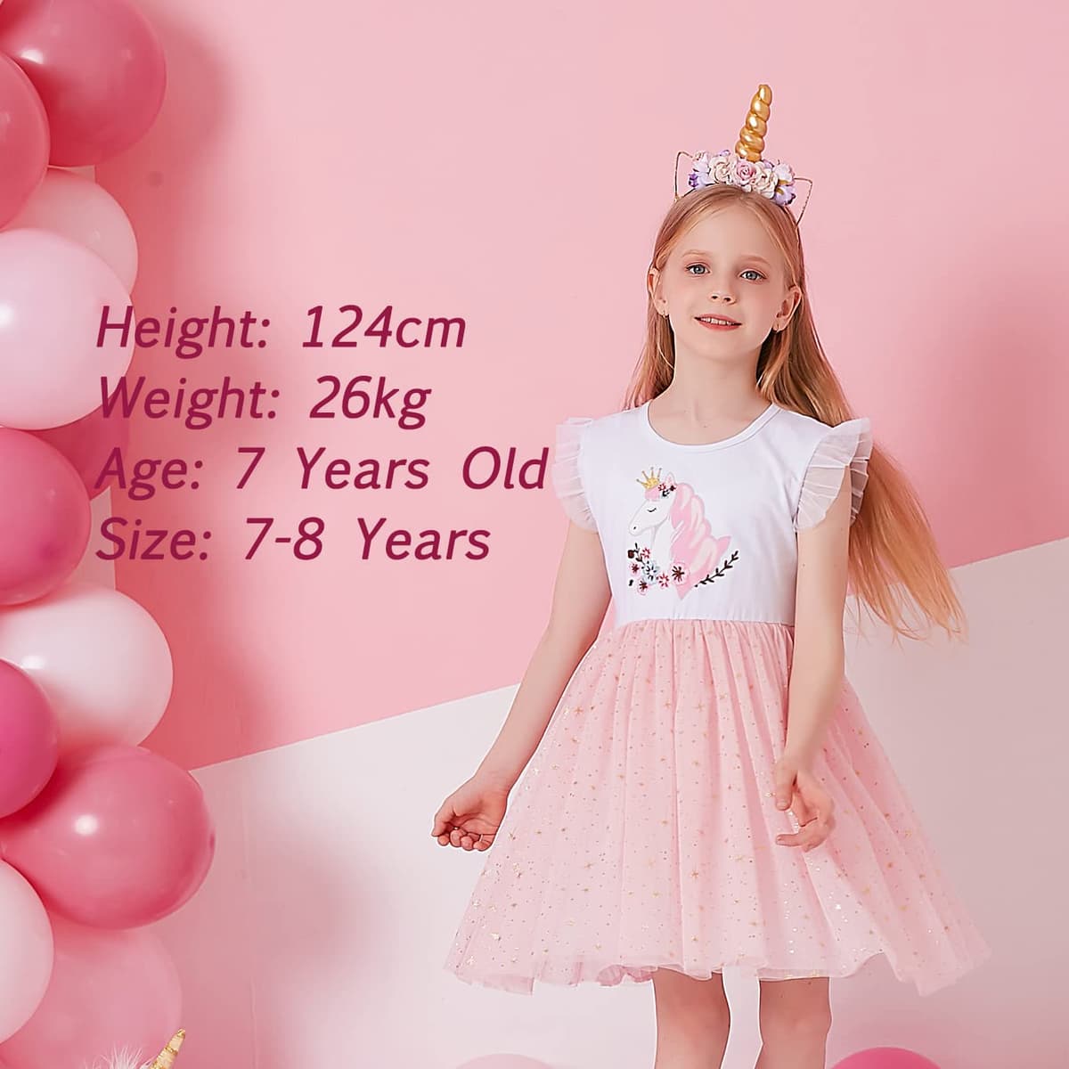 VIKITA Girls Dresses Princess Dress Flower Tulle Birthday Party Dress Girls Clothing 2-8 Years — view 5
