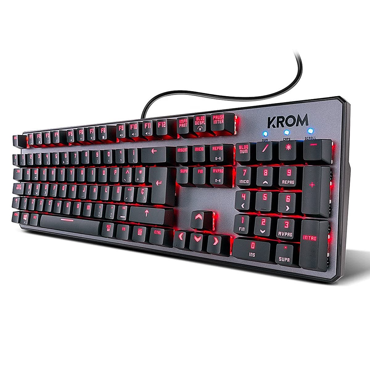 KROM Kalista - Teclado Gaming de Membrana RGB Rainbow, Formato 62%, Modo Gaming, N-19 Anti-ghosting, Windows | Mac, Layout español, Negro — view 11