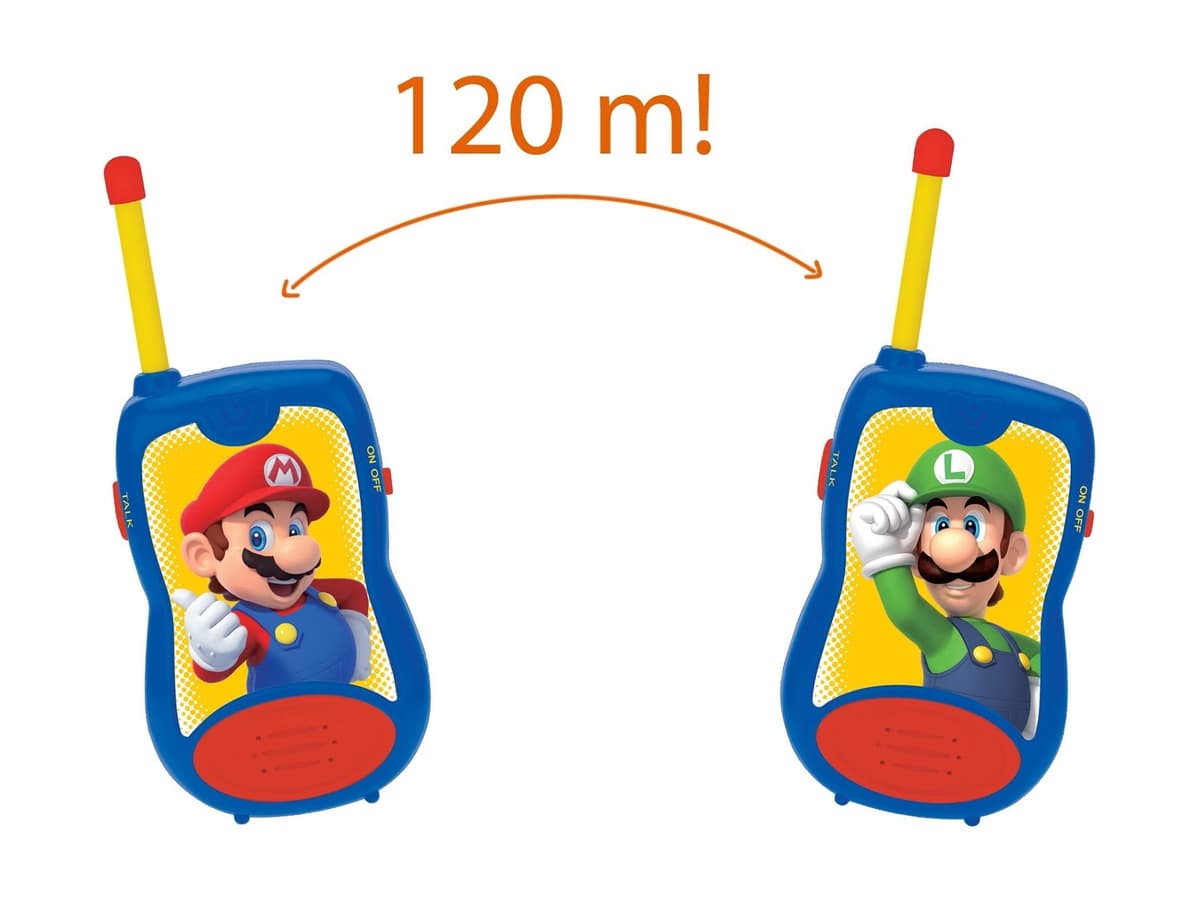 Lexibook, Super Mario, Walkie-talkies 200m, Juego de comunicación para niños, 2 Canales de comunicación, Clip para cinturón, a Pilas, Azul/Rojo, TW12NI — view 3