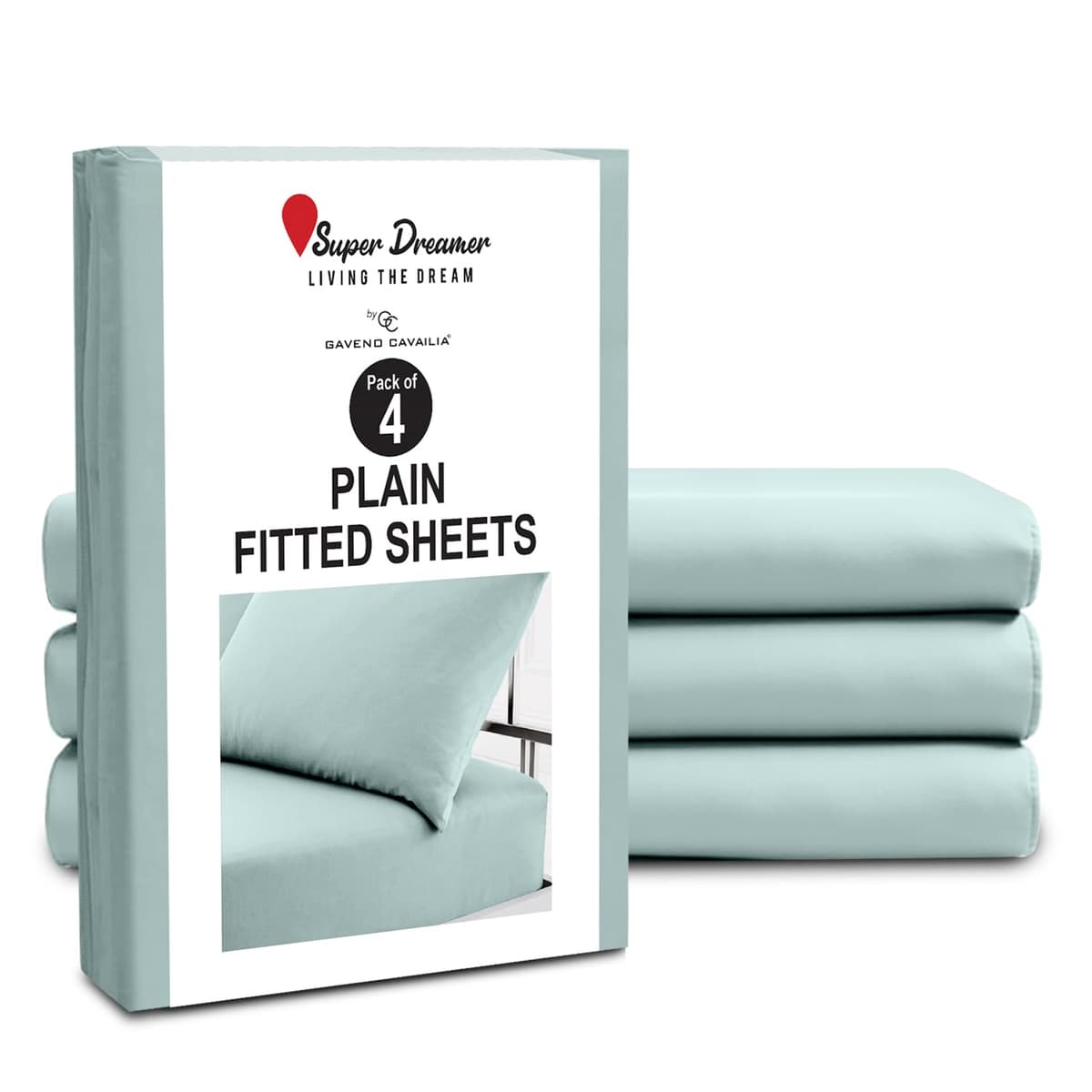 GC GAVENO CAVAILIA Fitted Sheet Single Bed (91 x 190cm) - Grey Bedding Sheets - Plain Dyed Microfiber Bed Sheets Single - (10 inch) 25cm Deep Pocket Bottom Sheet - Easycare - Wrinkle & Fade Resistant — view 44