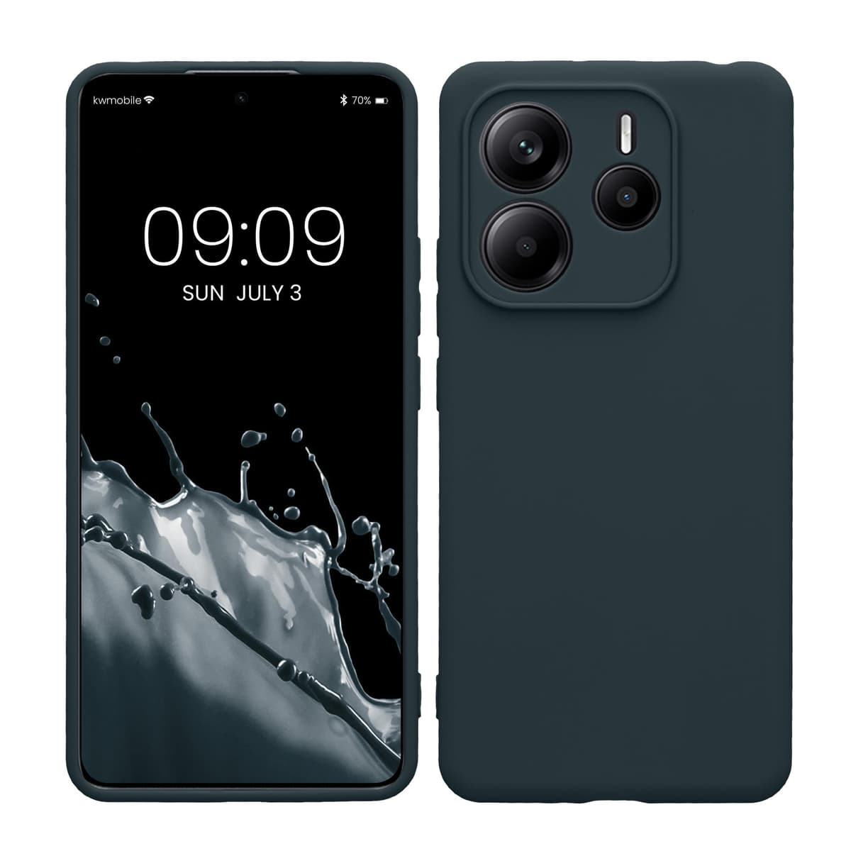 kwmobile Carcasa Compatible con Xiaomi Redmi Note 14 Pro 5G / Poco X7 Funda - Funda Ultrafina de TPU con Bordes elevados - Lavanda Metalizado — view 386
