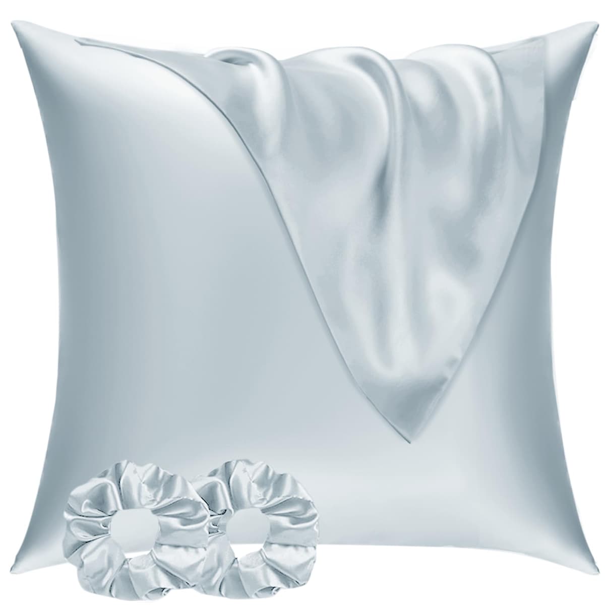 Vielit 2 Pack Satin Pillowcase for Hair and Skin Cooling,Soft as Silk Pillowcase for Hair and Skin,Easier Care than Silk Pillow Case Beige 50x75cm Gifts for Women Envelope & 2 Scrunchies — view 57