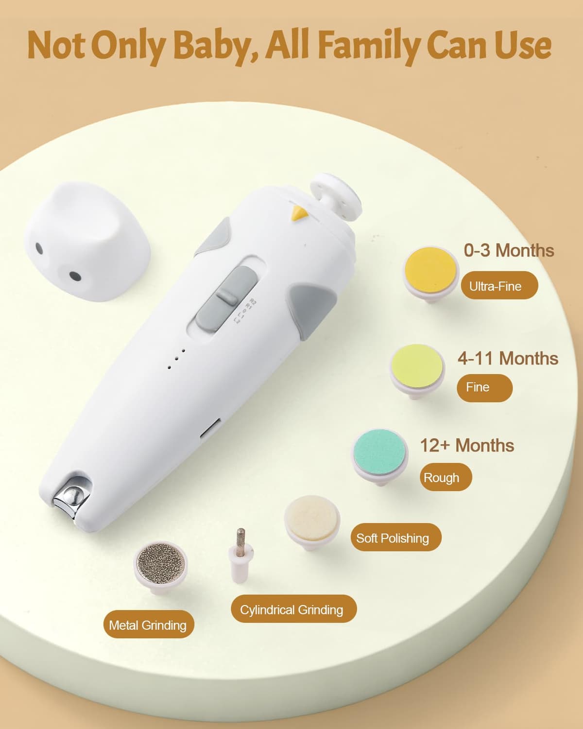Lictin Set para Cuidado del Bebé-26 en 1 recargable cortaúñas eléctrico para bebé set, Lima de uñas para bebés con iluminación automática, Portátil Kit de Aseo para Bebés, ¡gran idea de regalo — view 7