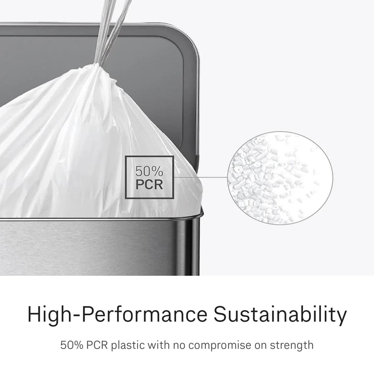 simplehuman CW0258 3 x paquete de 20 bolsas de basura a medida (60 bolsas), código H, plástico blanco — view 36