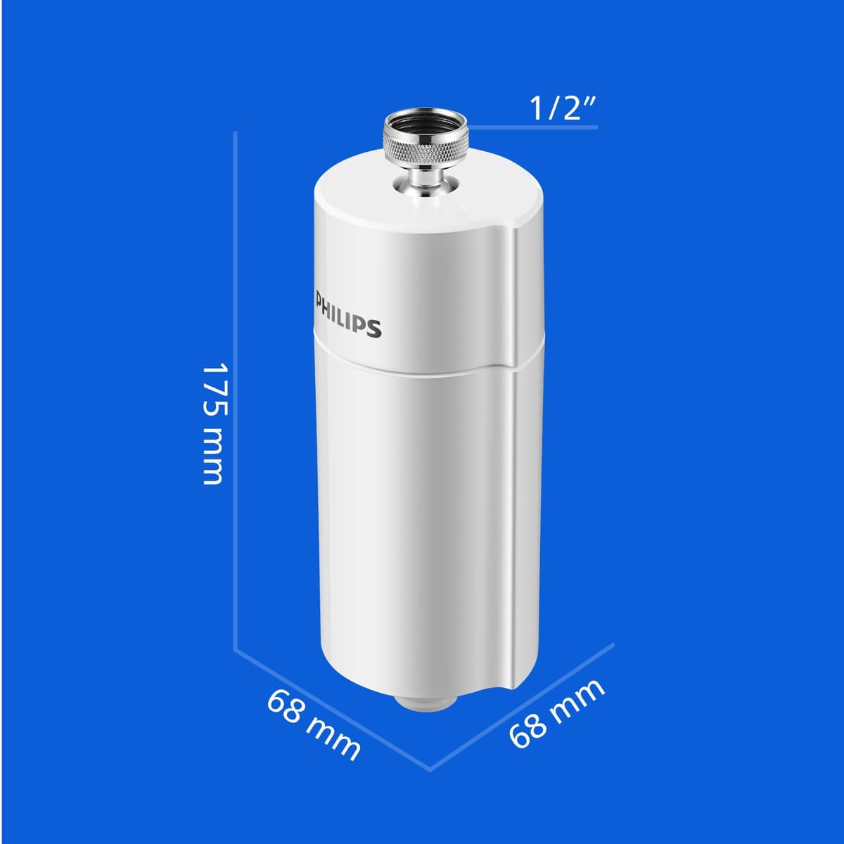 Philips Water Filtro de ducha en línea + 1 cartucho de repuesto, reduce el CLORO hasta un 99%, compatible con todas las mangueras y grifos estándar, capacidad de filtración 50 000 L por filtro — view 6