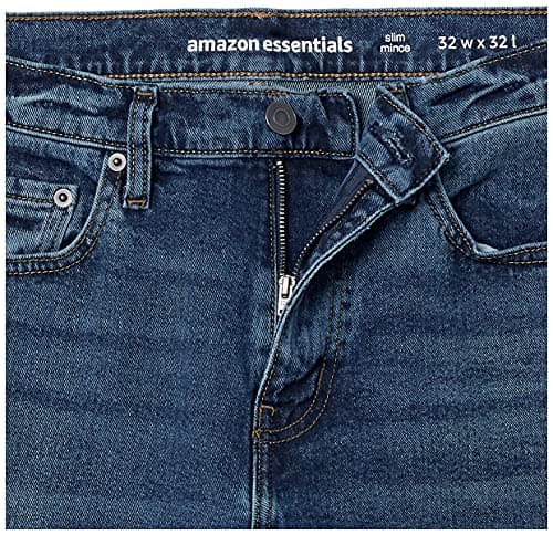 Amazon Essentials Men's Slim-Fit Stretch Jean, Vintage Light Wash, 34W x 32L — view 6