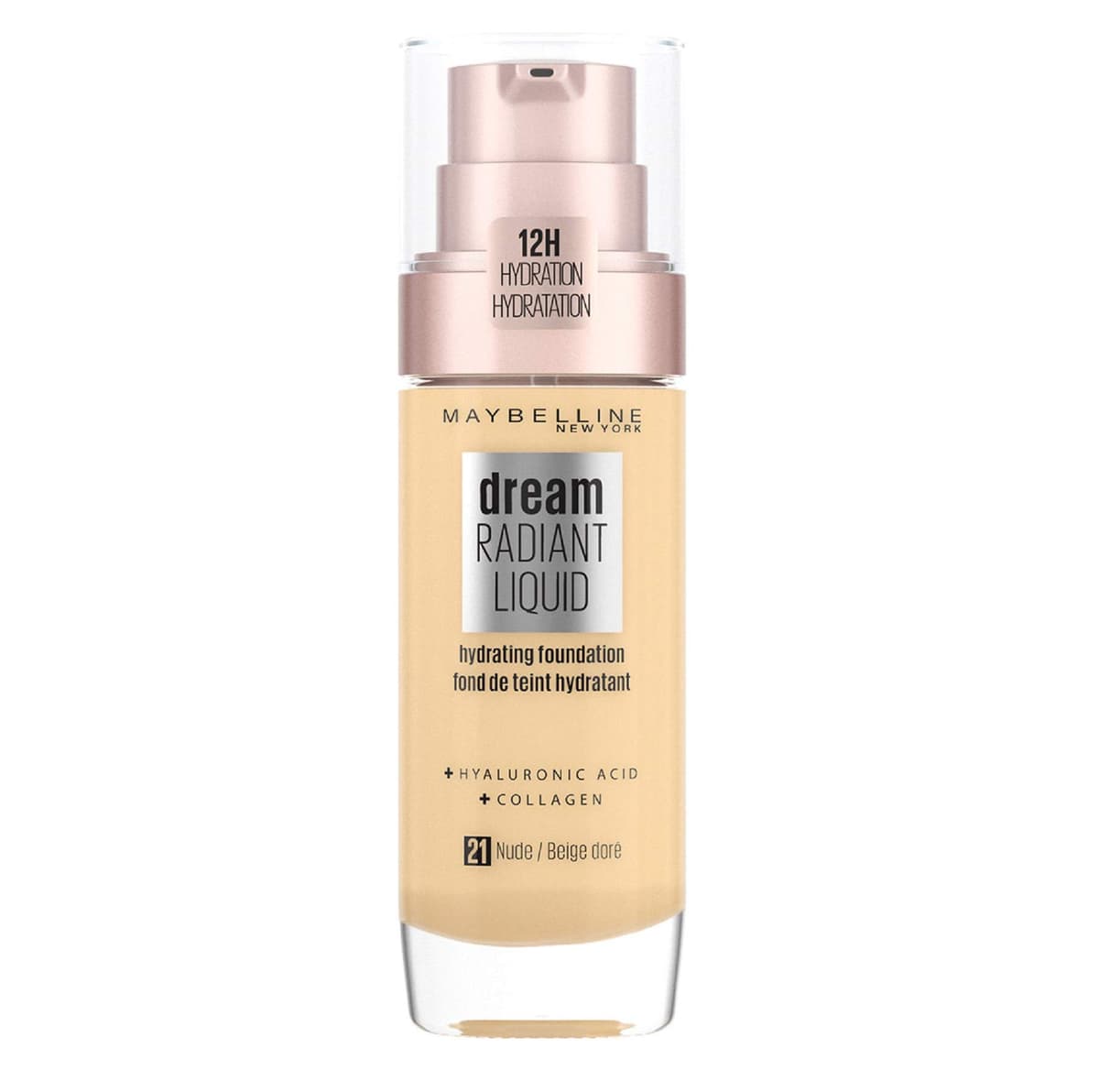 Maybelline Foundation, Dream Radiant Liquid Hydrating Foundation with Hyaluronic Acid and Collagen - Lightweight, Medium Coverage Up to 12 Hour Hydration, 30 Sand — view 43