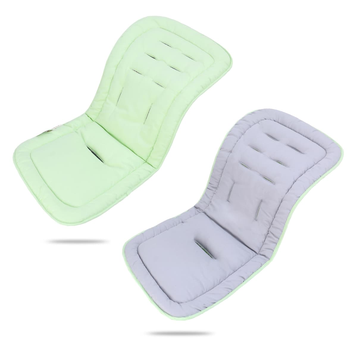 LAT Universal Pram Liner, Baby Pushchair Seat Liners, Cotton Double-Sided Use Baby Stroller Cushion Pad, Stroller Seat Pad for Toddler Infant 78x34cm (Beige+Pink) — view 9