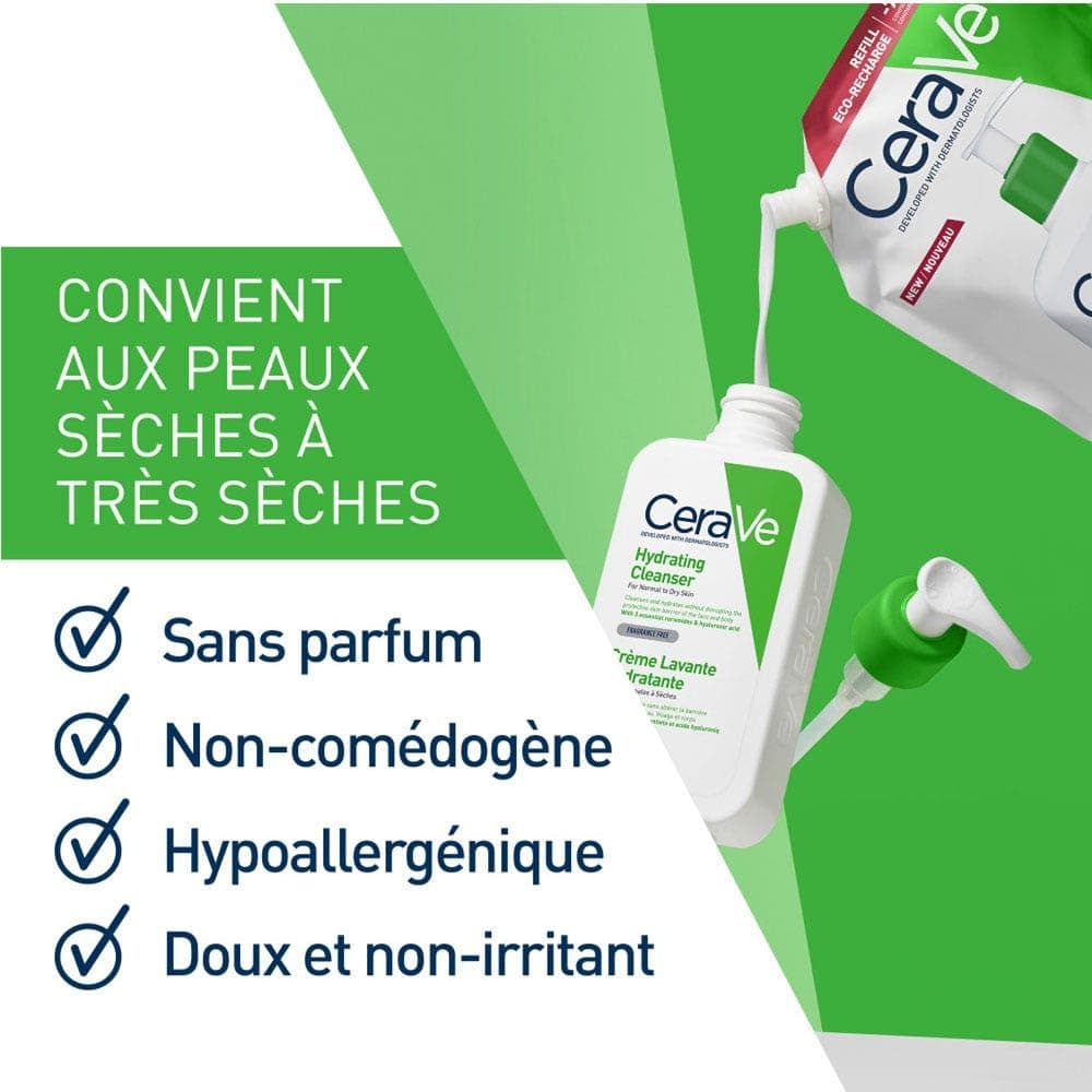 CeraVe Gel Limpiador Hidratante, Para Piel Normal a Seca, Limpia e Hidrata, Equilibrio de la Piel, Enriquecido Con Ceramidas  — view 4