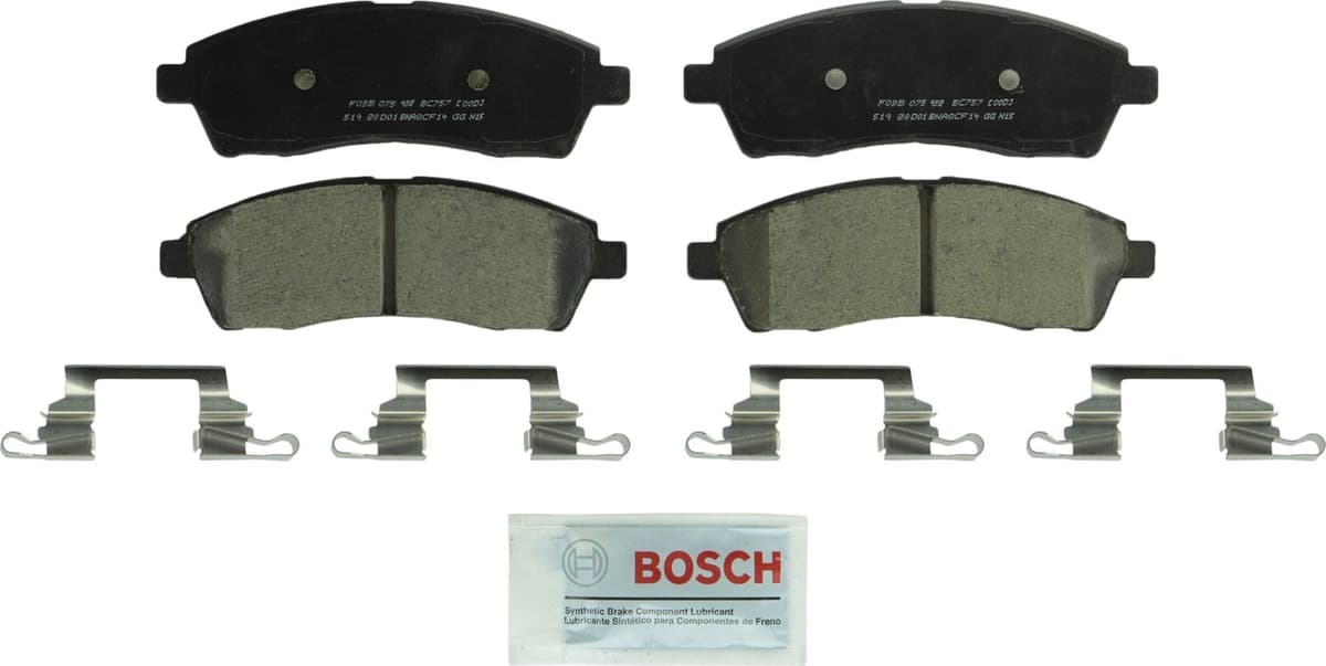 Bosch BC914 QuietCast Premium Ceramic Disc Brake Pad Set For: Acura ILX; Honda Accord, Civic, CR-V, Element, Fit, Front — view 240