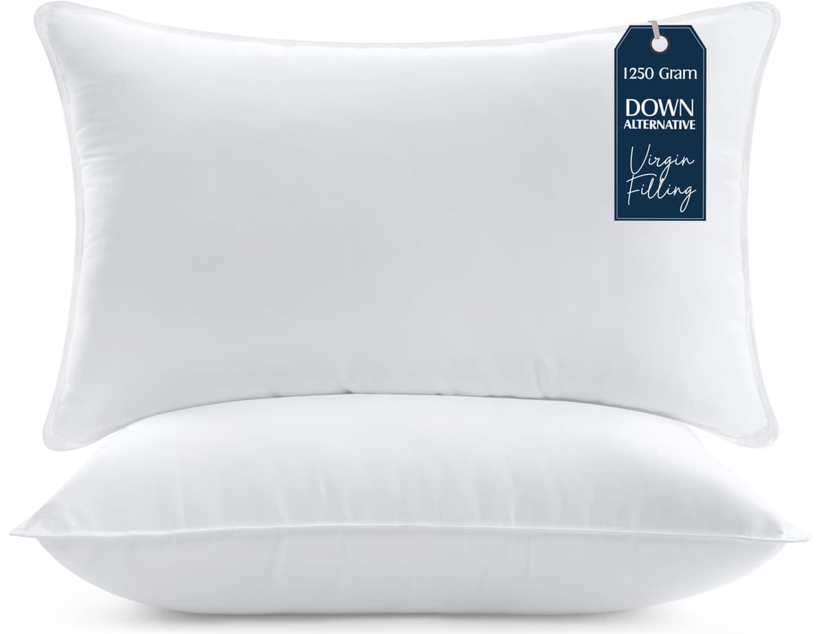Utopia Bedding Almohadas (2 Unidades), 50 x 70 cm Almohadas de Primera, Fibra Hueca Virgen Siliconada, Almohadas Suave de Fácil Cuidado (Blanco) — view 17