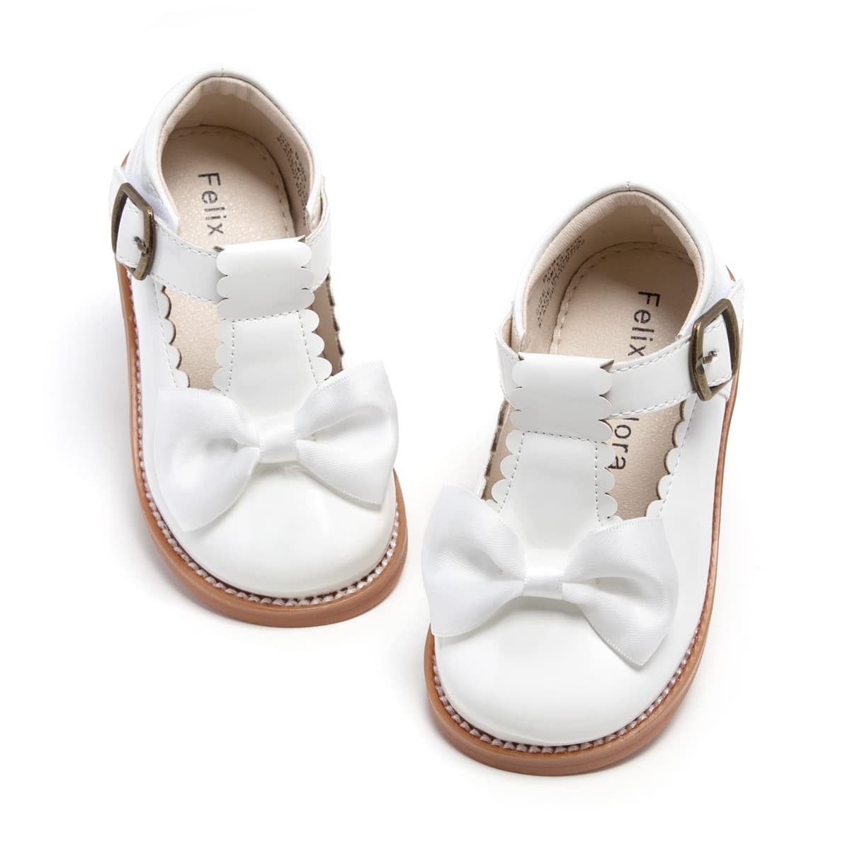 Felix & Flora Toddler Little Girl Mary Jane Dress Shoes - Ballet Flats for Girl Party School Shoes — view 13