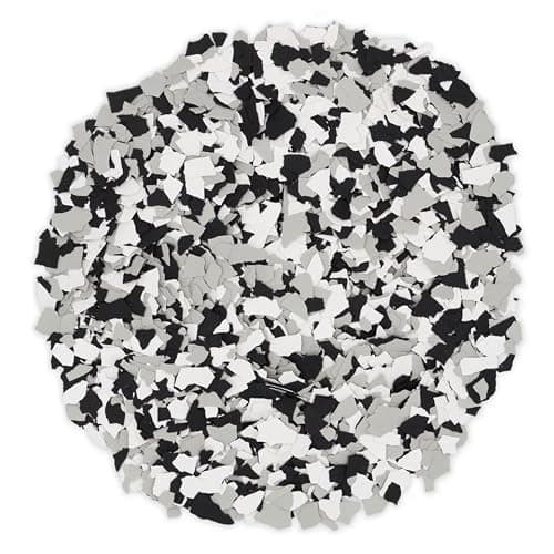 Vetta Coatings Flakes (10 lbs, 4.5kg) for Epoxy for Garages, Basements, Professional Concrete Floor Restoration, 1/4'' Vinyl Flakes Packaged in Canada (Domino) — view 2