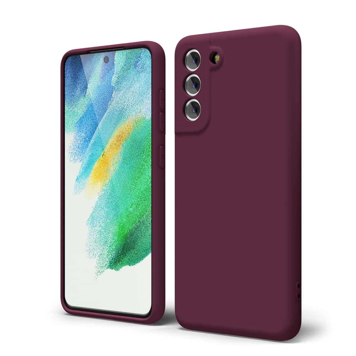 oakxco for Samsung Galaxy S23 Phone Case Liquid Silicone,Cute Thin Slim Soft Rubber TPU Plain Smooth Gel Cover for Women Girl Aesthetic Design, Matte Solid Protective & Shockproof, Burgundy Plum Wine — view 411