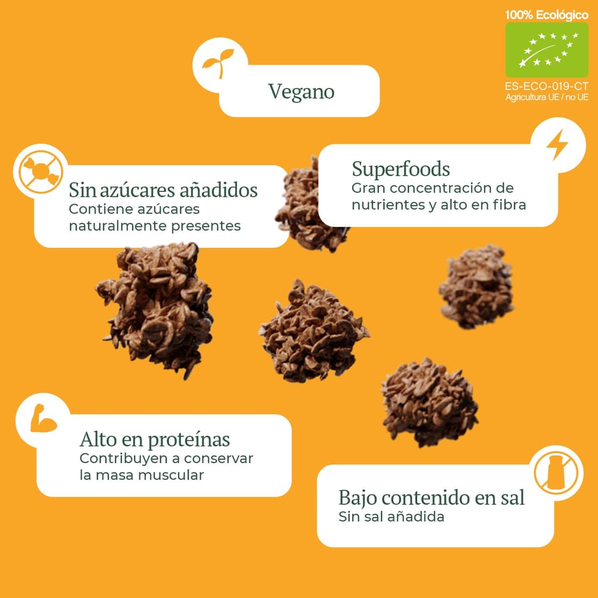 ONE DAY Granola Ecologica, Sin Azucares Añadidos, Alto en Proteína con Superfoods, Altro en Fibra, Pack 6 x 300g (Original, Pack 6 unidades) — view 3