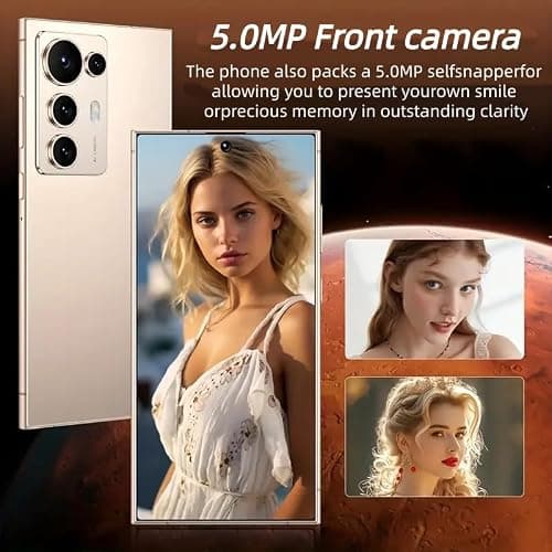 FOXIONO Ultra Unlocked Cell Phone,Built in Pen The S22ULTRA Phone,Smartphone Battery 4000mAh 6.8" HD Screen,Android 12.0 4+64GB Dual SIM/Photos (Black-1)