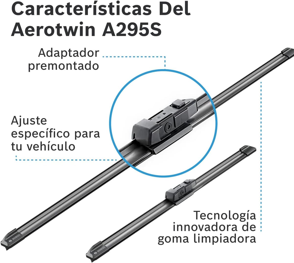 Bosch Aerotwin A295S Limpiaparabrisas Frontal - Set de Escobillas de Recambio para una Mayor Seguridad en la Conducción, con  — view 5