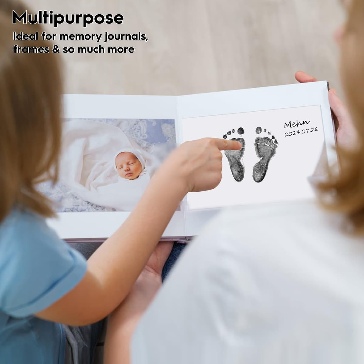 TATUNER Baby Hand and Footprint Kit Inkless - Mess Free Ink Pad, Paw Print Kit for Dogs and Cats, Safe Clean Touch Ink Pads for Newborn Handprints — view 56