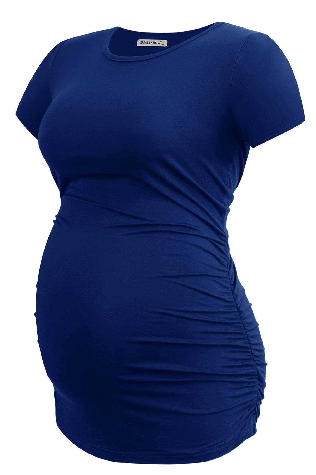 Smallshow Maternity Clothing Tops Side Ruched Pregnancy Clothes for Women 3-Pack — view 2
