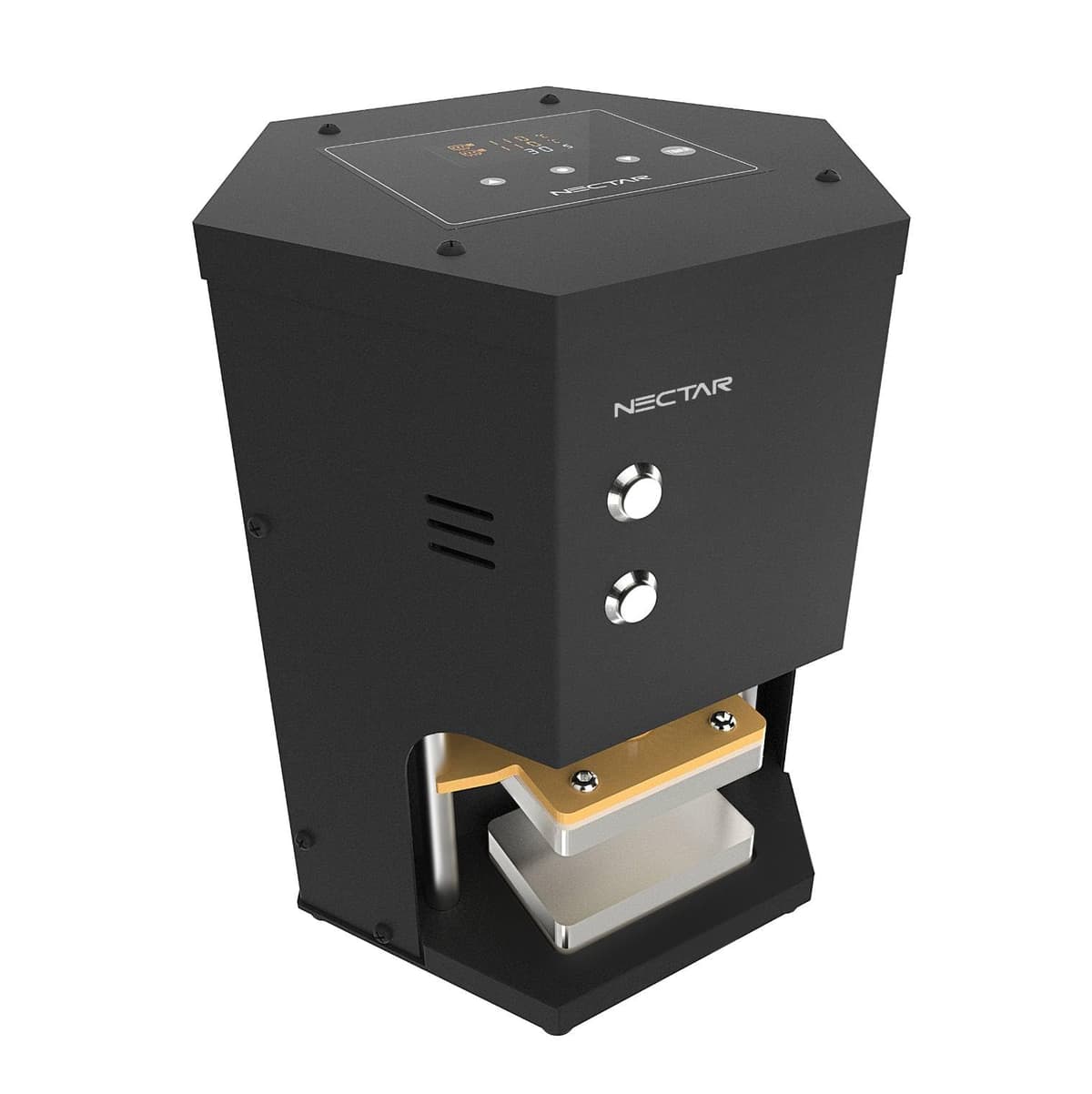 NECTAR Hex Press | Electric Rosin Press Kit + 2 Year Warranty | 1.5 Ton Automatic Press with Electrically Controlled Plates, LED Display, Timer and Accessories — view 4