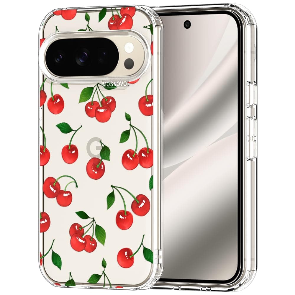 MOSNOVO Case for Google Pixel 9 & Pixel 9 Pro, [Buffertech 6.6ft Military-Grade Drop Protection] [Anti Peel Off Tech] Clear TPU Bumper Phone Case Cover Design - Eucalyptus — view 128