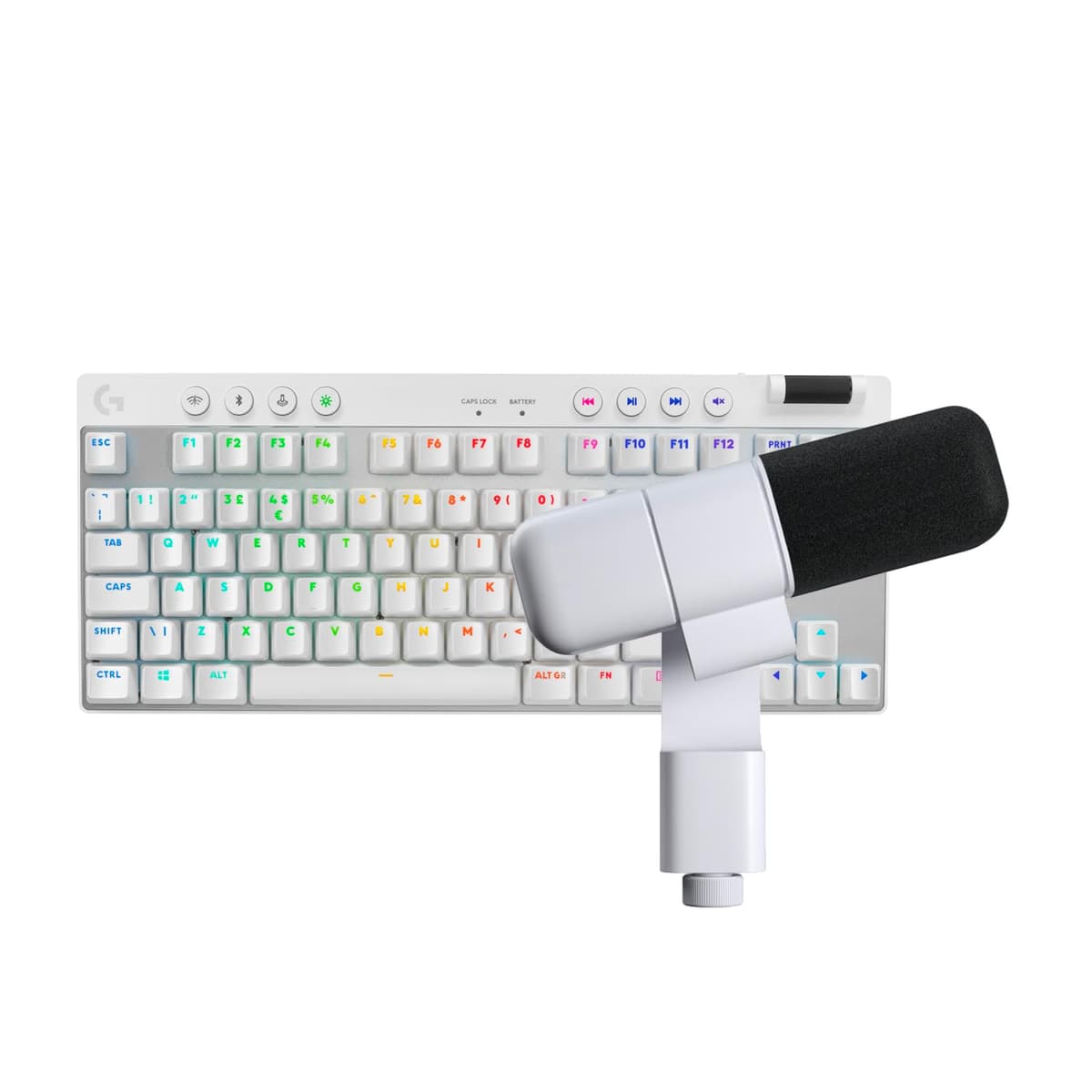 Logitech G PRO Mechanical Gaming Keyboard – Ultra Portable Tenkeyless Design, Detachable Micro USB Cable, Advanced GX Blue Clicky Switches, LIGHTSYNC RGB Backlit Keys, QWERTY UK, PC/Mac - Black — view 9