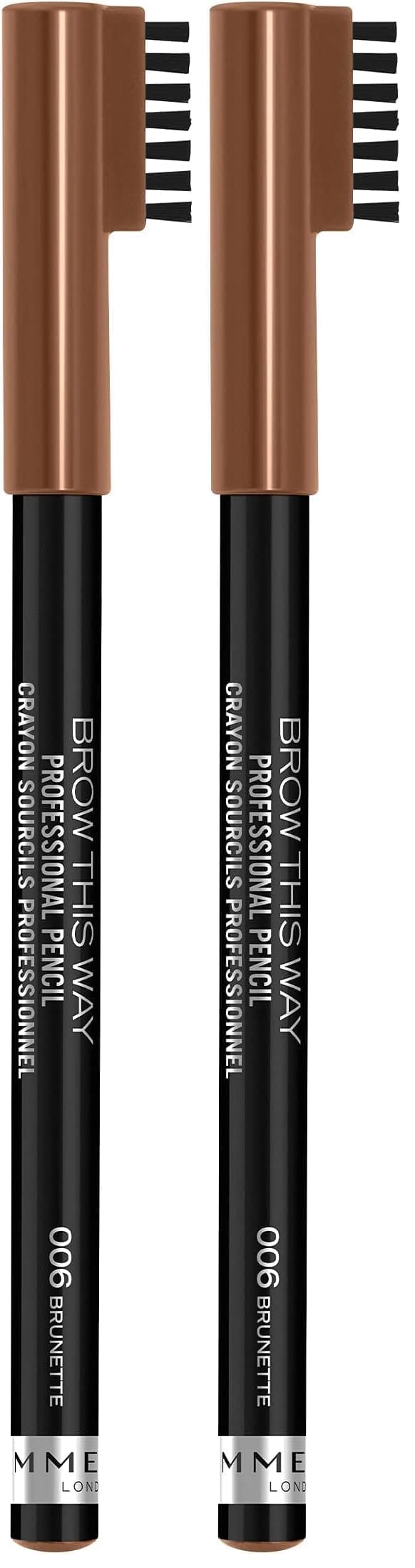 Rimmel London Professional Eyebrow Pencil, Dark Brown, 1.4g — view 5