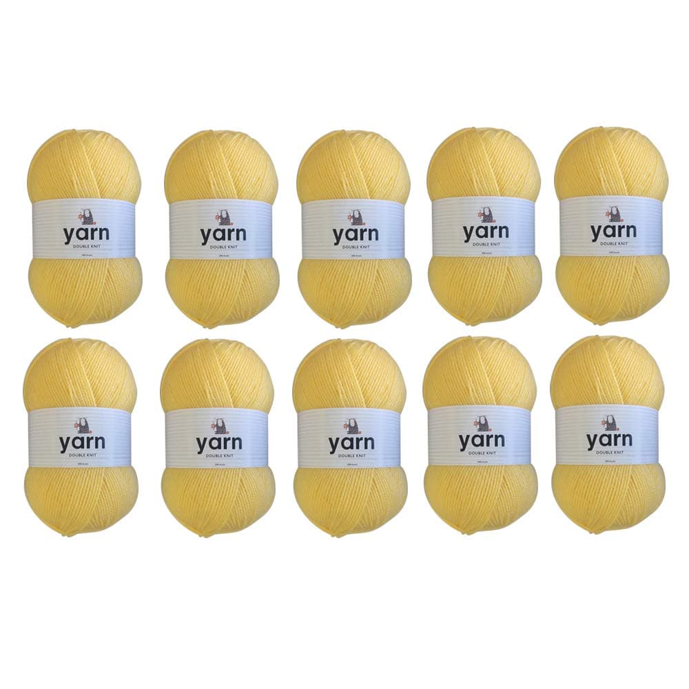 Korbond DK Beige Yarn - 100g Acrylic Wool - Lightweight, Hypoallergenic & Durable Double Knit Crochet Yarn Knitting Wool (290m Total) — view 110