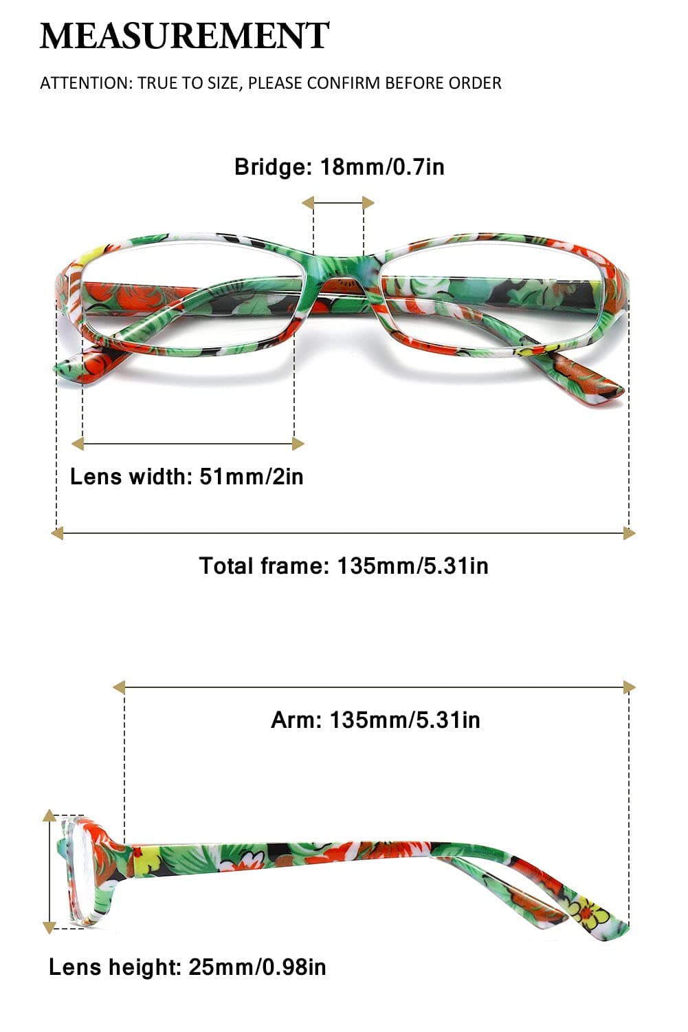 VEVESMUNDO Gafas de Lectura Mujer Hombre Compactas Portatiles Flores Anteojos Para Leer con Colores Bolsillo 1.0 1.25 1.5 1.75 2.0 2.25 2.5 2.75 3.0 3.5 4.0 — view 2