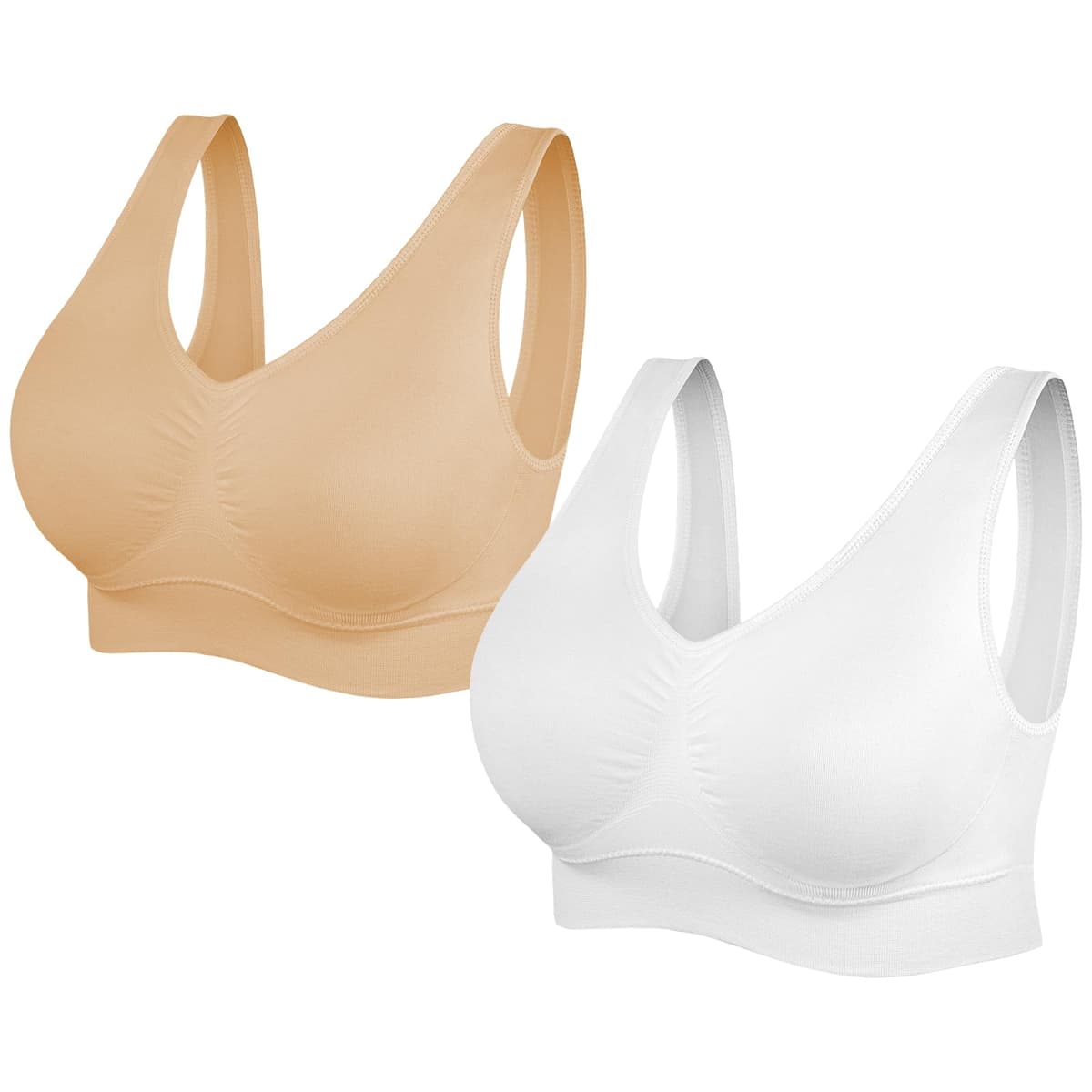 SIMIYA Super Comfort Bra, Womens Sports Bras Removable Pads Plus Size Sleep Bras for Girls in Yoga Bralette Leisure Stretch Crop Tops Vest — view 9