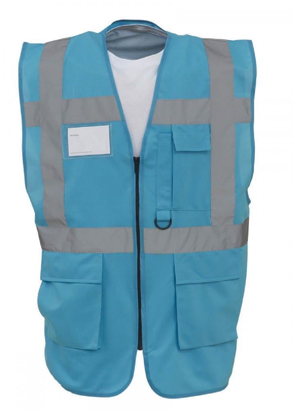 Expert Workwear Coloured Hi Vis Executive Vest High Viz Vests Zip with Pockets - 27 Colours — view 12
