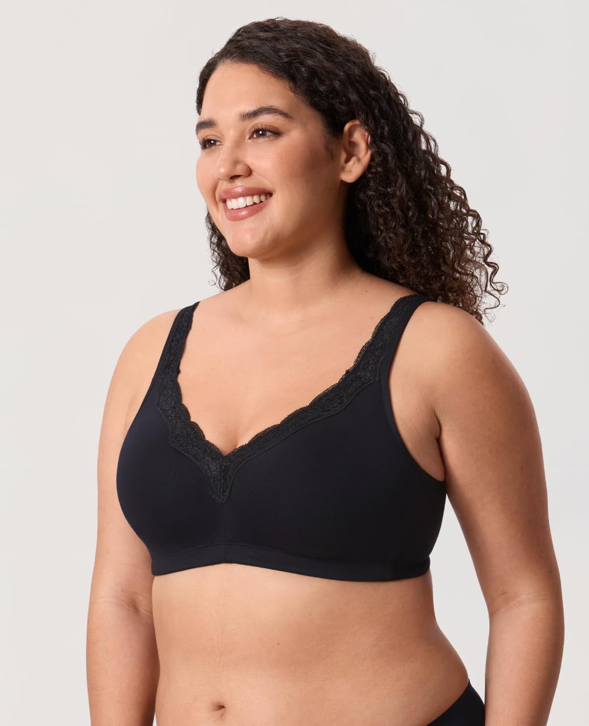 Delimira Women's Non Wired Bras Full Coverage Cotton Comfort Bra Plus Size Non Padded Soft Bras — view 3