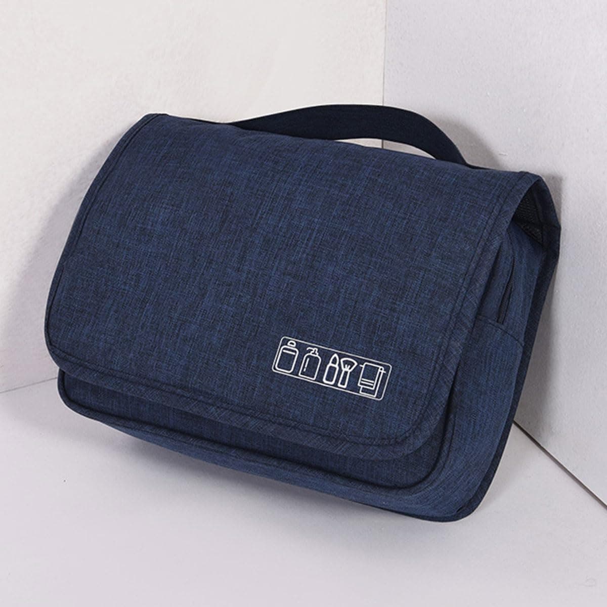 FAVORTALK Hanging Toiletry Bag for Women Navy Wash Bag Travel Makeup Cosmetic Organizer for Men Waterproof Toiletries Organizer for Business Trip Vacation 9.8x3.9x6.7 Inch - XSB12011 — view 4