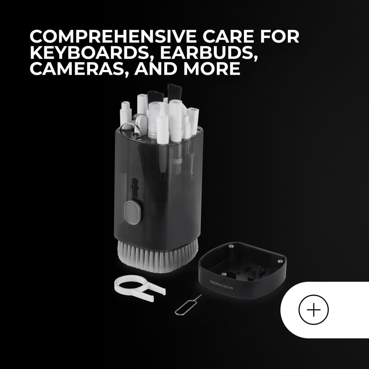 Mars Gaming MA-Kit, 21in1 Multifunction Cleaning Kit, Compact and Portable Design, Soft Brushes and Lint Free Cloth, Professional Cleaning Kit Electronic Devices, Key Puller, Case — view 3